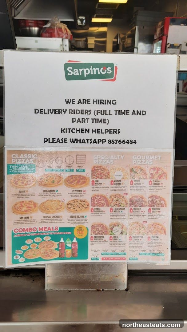 Sarpinos Hiring and Menu