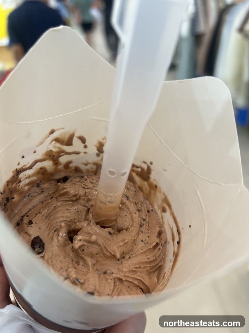 Chocolate Ice Cream with Cookie Crumble
