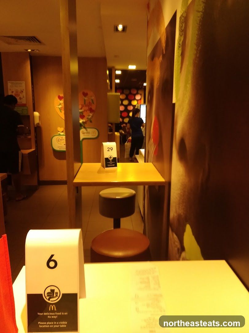 McDonald's Table Number and Receipt