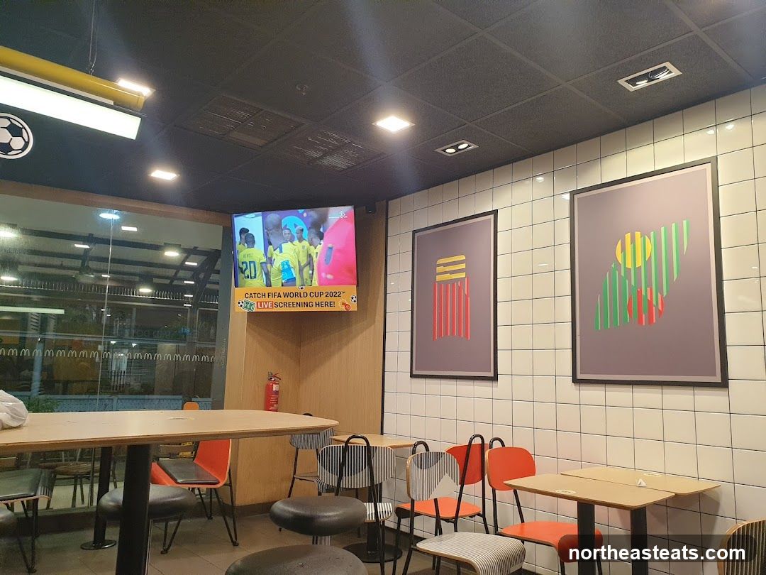 Restaurant Interior with TV
