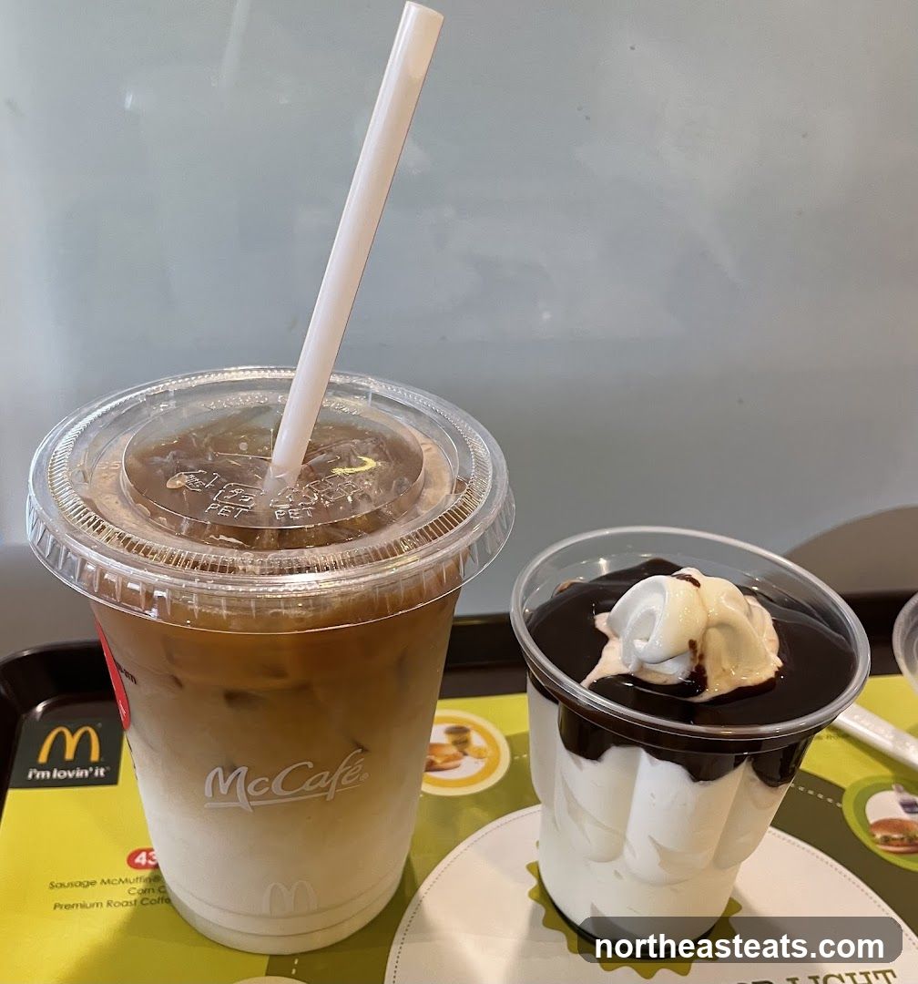 McCafé Iced Coffee and Sundae
