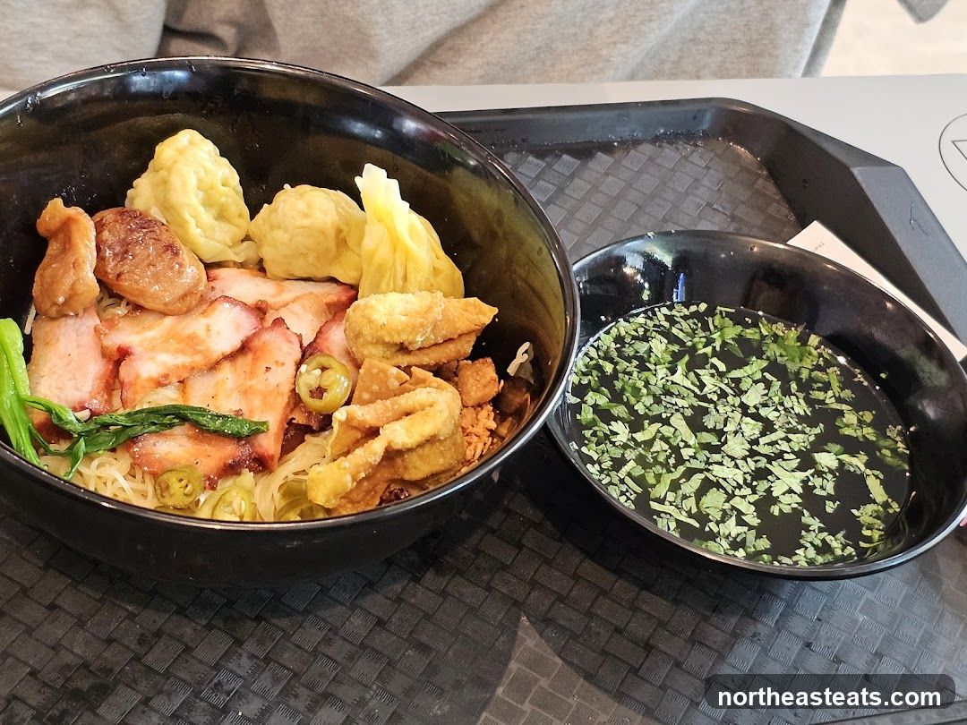 Noodle Dish with Char Siu and Wontons