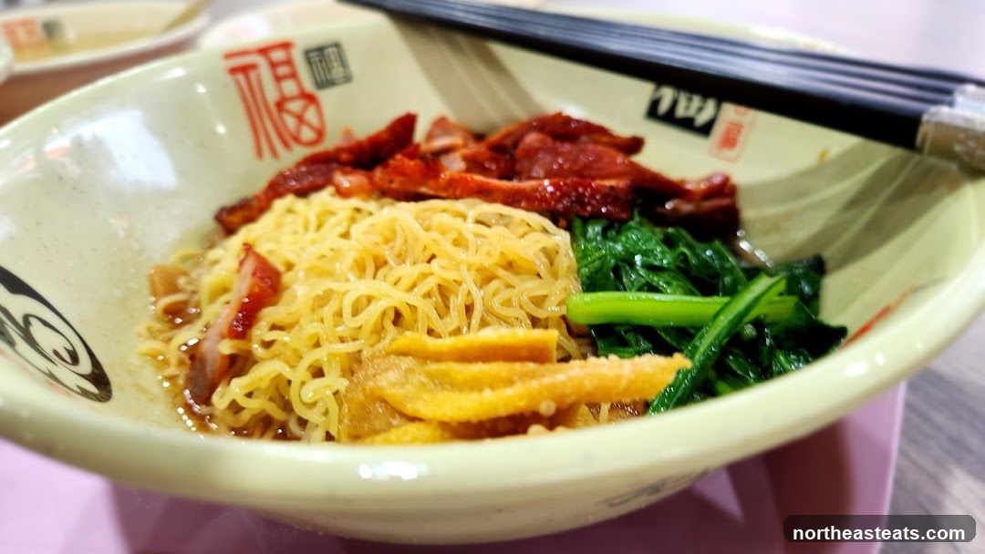 Noodle Dish with Roasted Meat and Greens