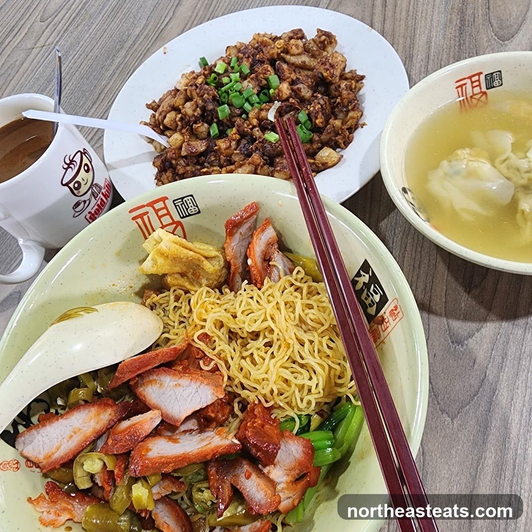 Char Siew Noodles and Carrot Cake