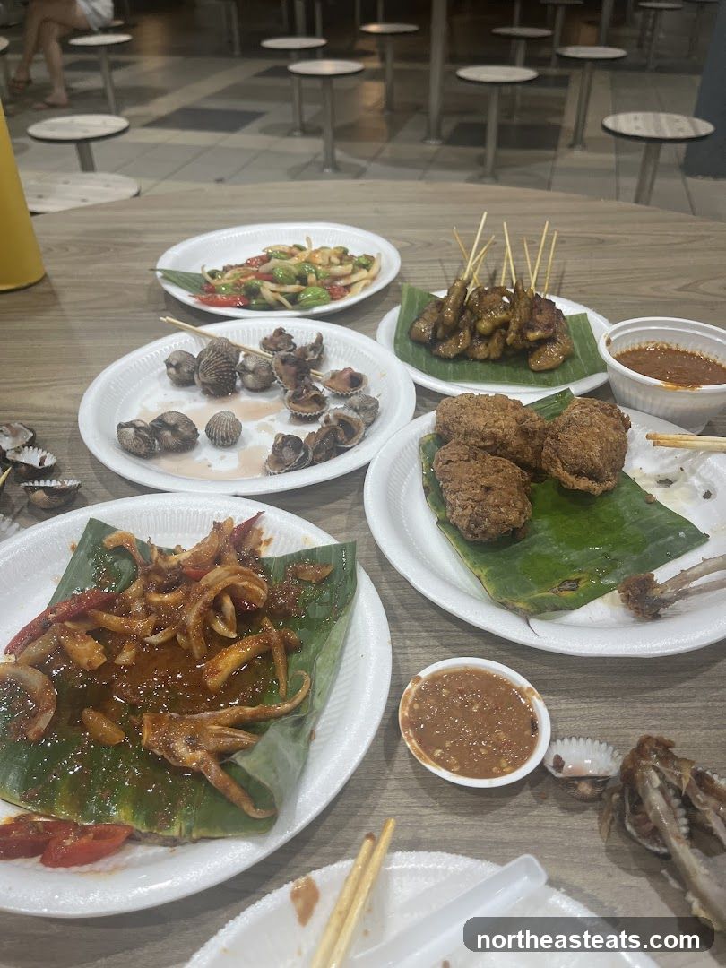 Food spread on a table
