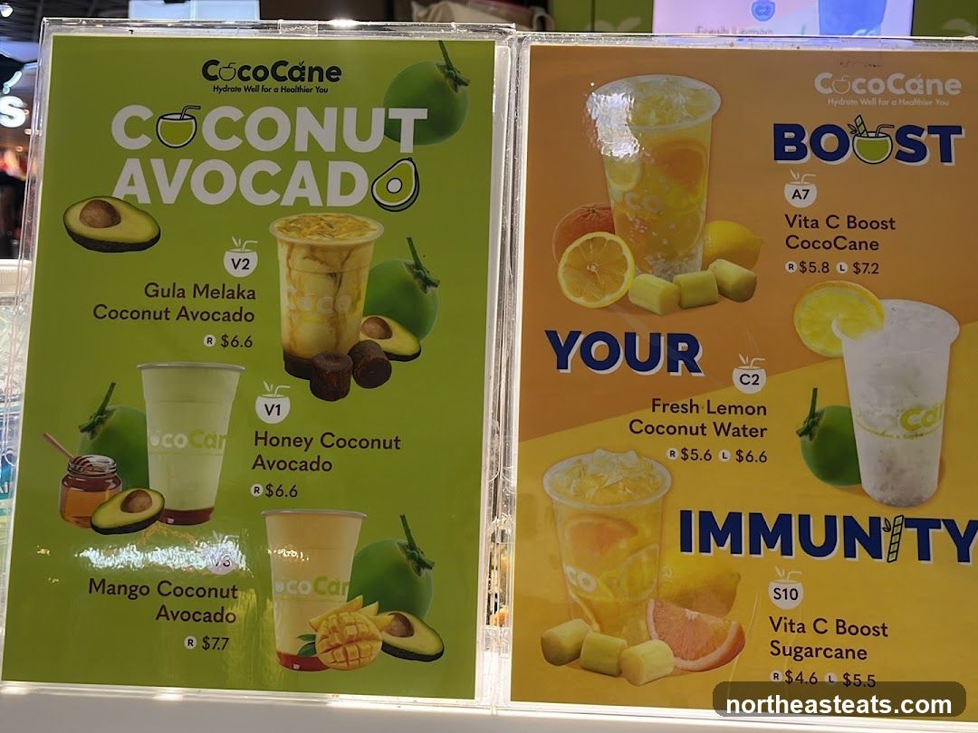 CocoCane Menu