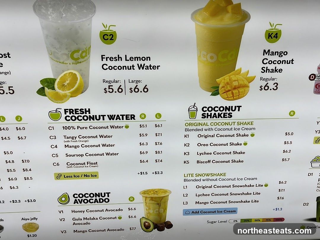 CocoCa Menu