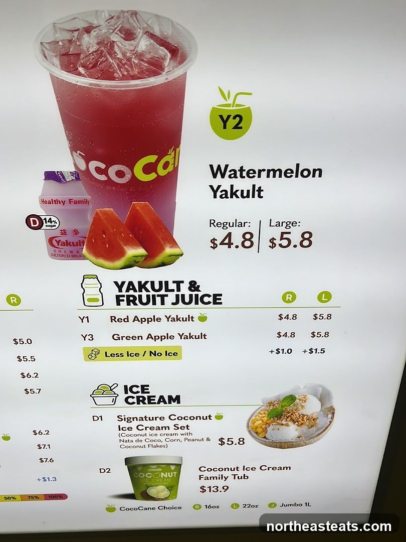 CocoCane Menu