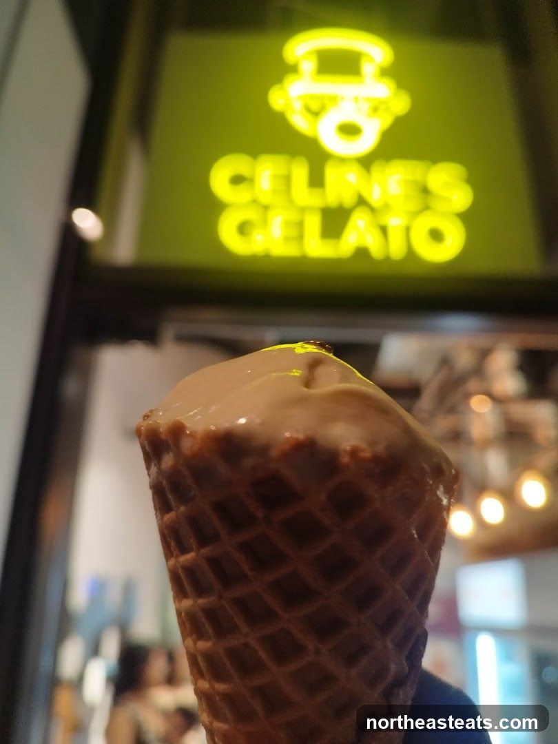 Ice Cream Cone with Neon Sign
