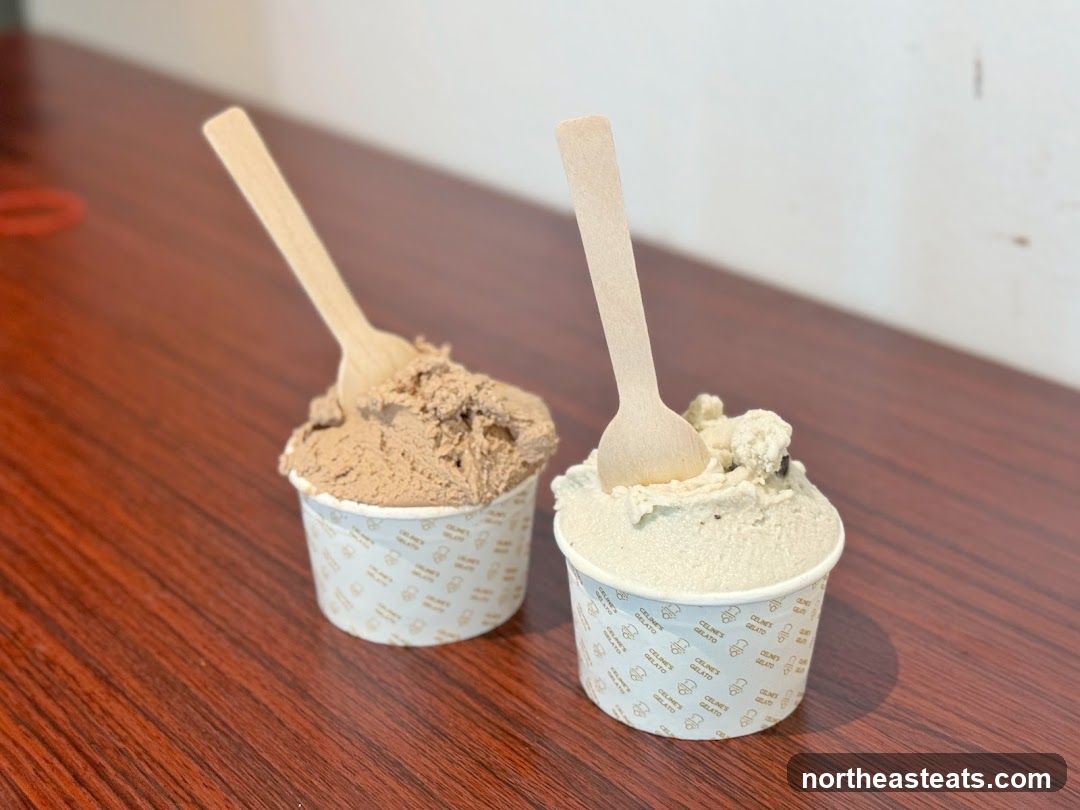Two cups of gelato