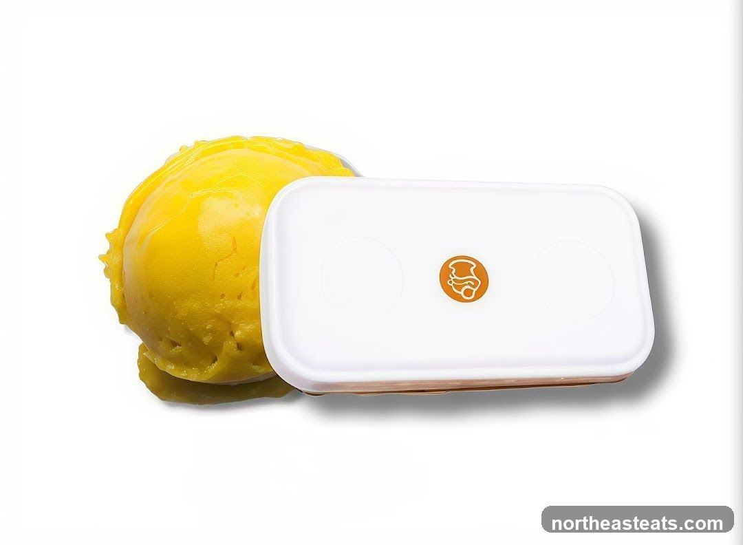 Mango Ice Cream with Container