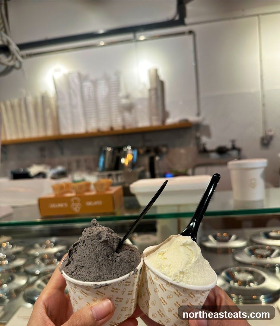 Two cups of gelato