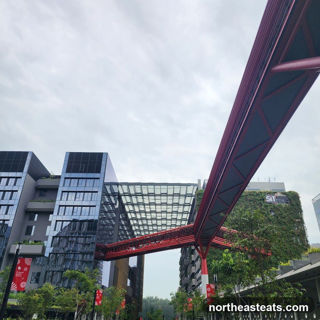 Modern Buildings with Skybridge