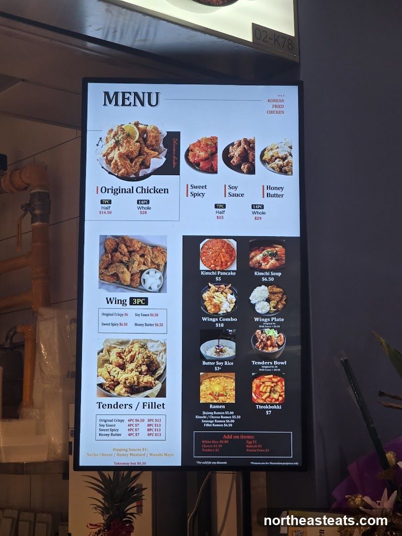 MENU KOREAN FRIED CHICKEN