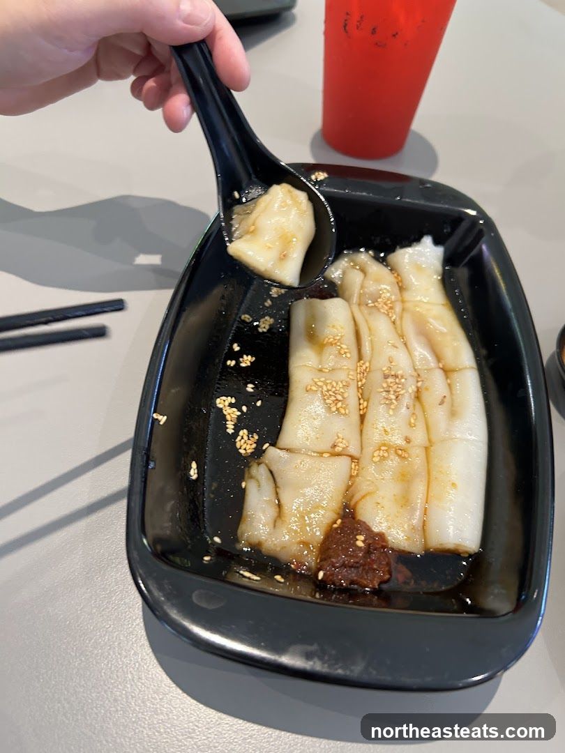 Steamed Rice Rolls with Chili Paste