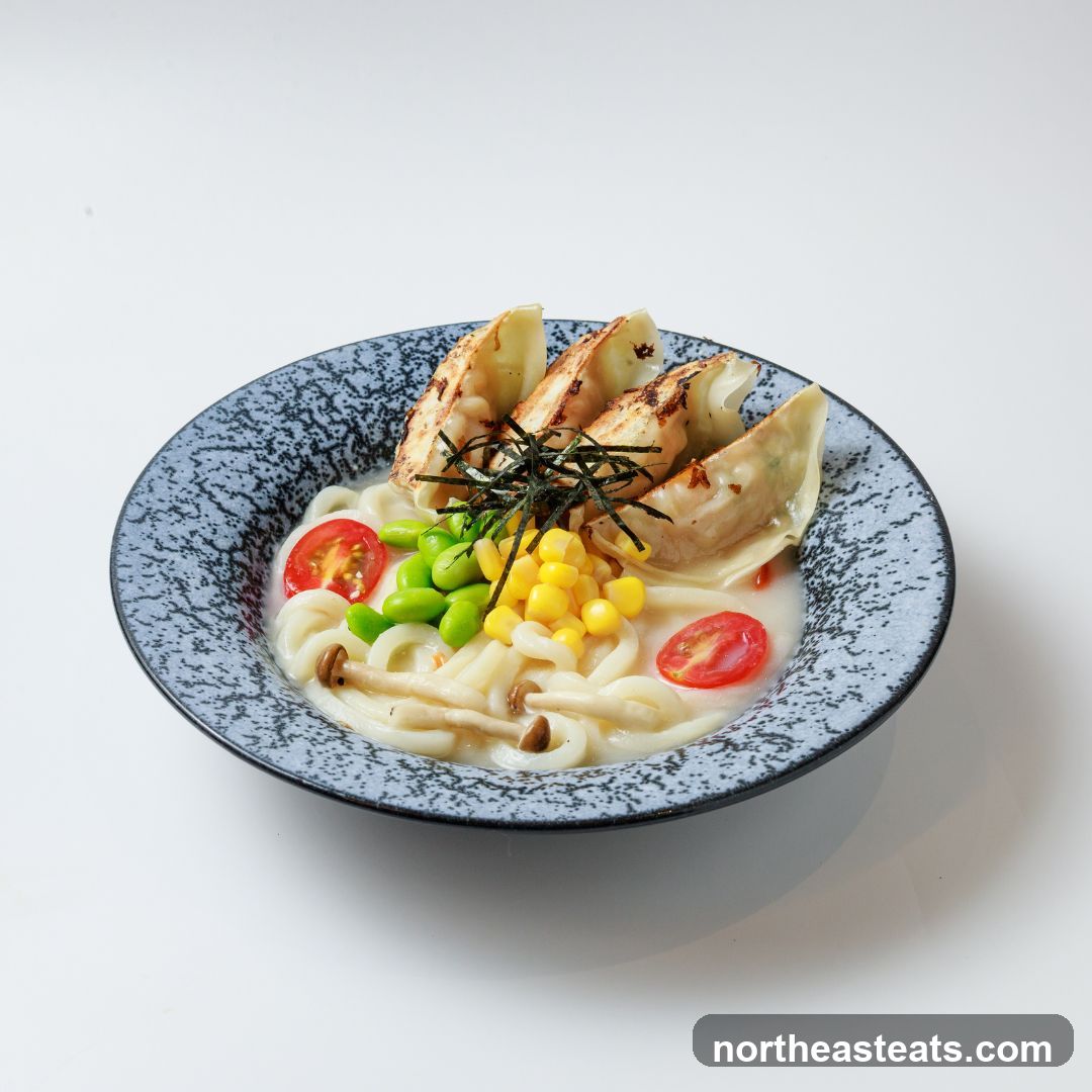 Udon Noodle Soup with Gyoza