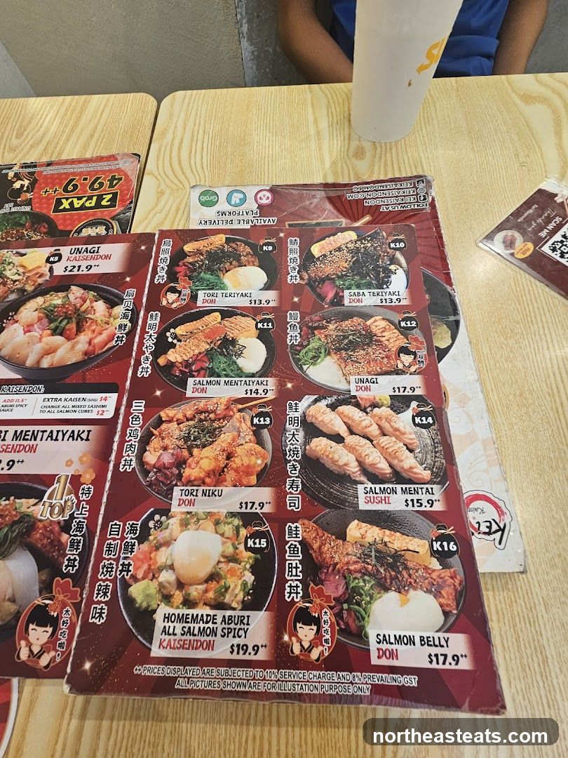 Kei Kaisendon Menu