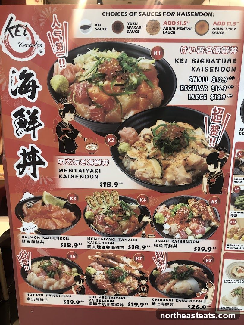 KEI Kaisendon Menu