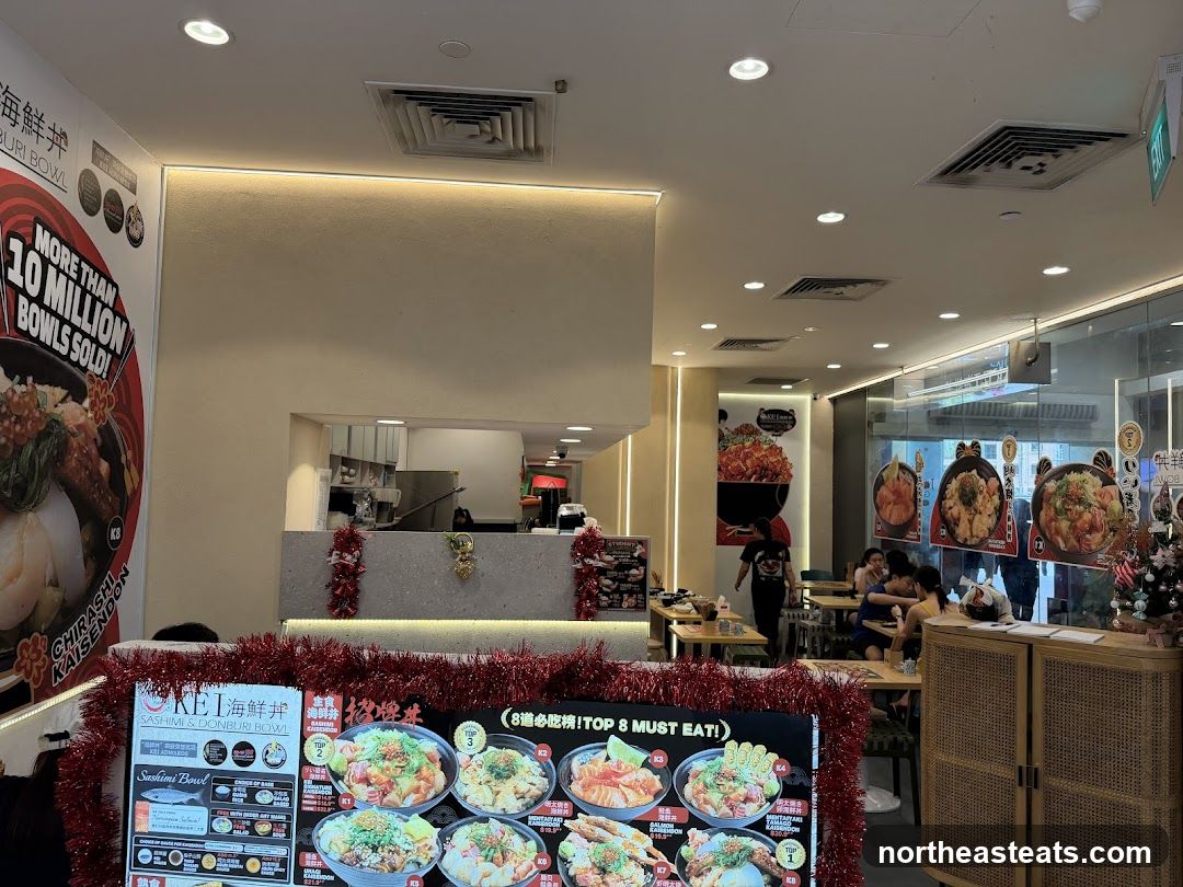 Restaurant Interior with Menu Display