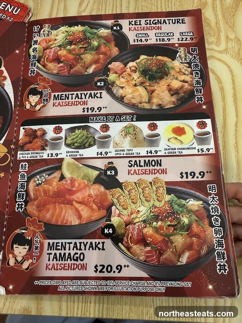 Kaisen Don Menu