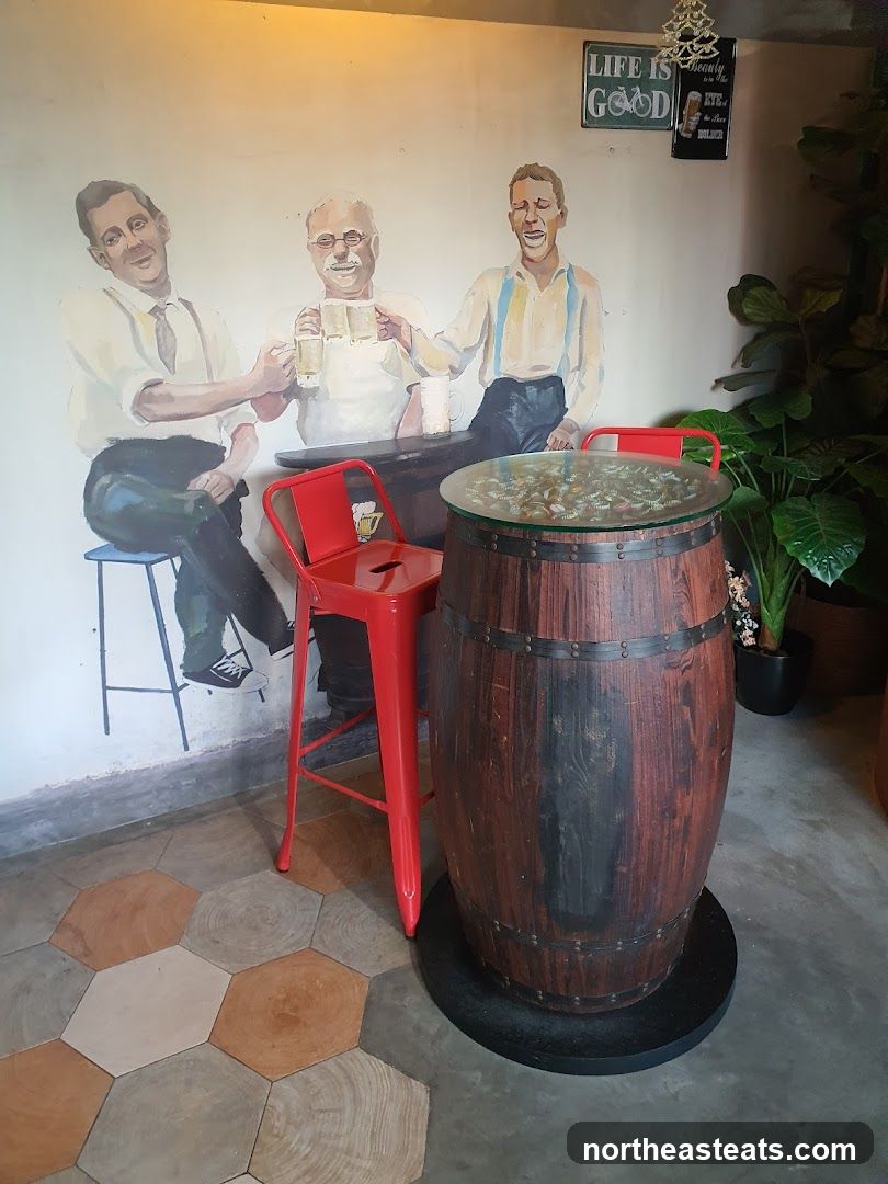 Bar Interior with Mural