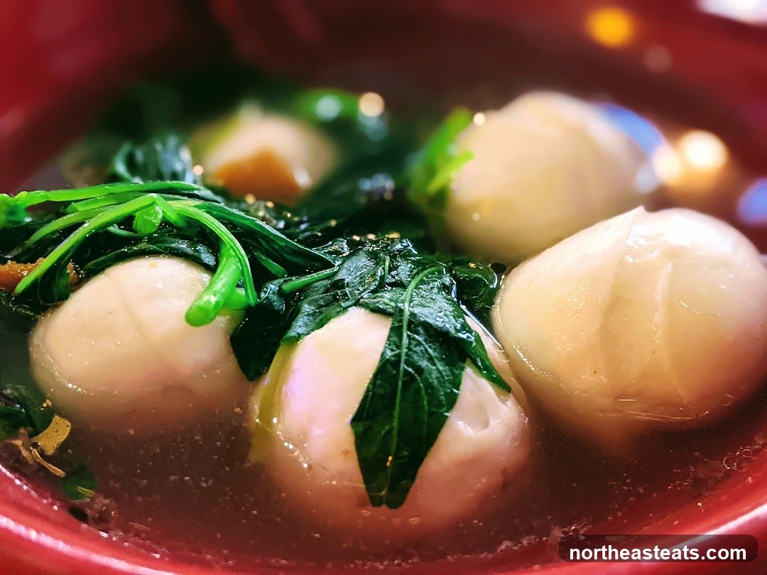 Soup with Dumplings and Greens