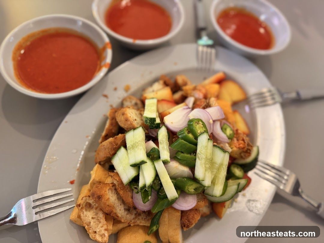 Plate of Food with Dipping Sauces