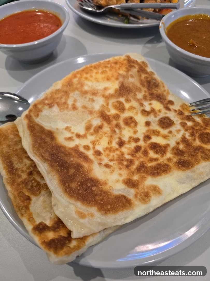 Roti Canai with Curry and Sambal