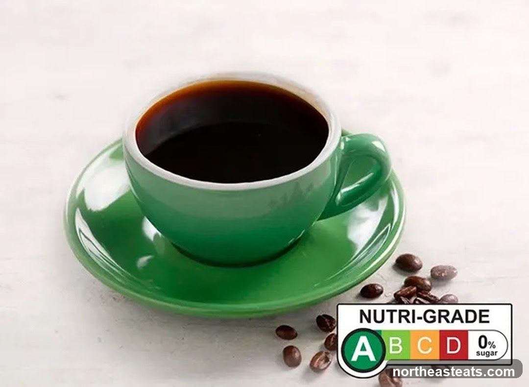 Coffee with Nutri-Grade Label