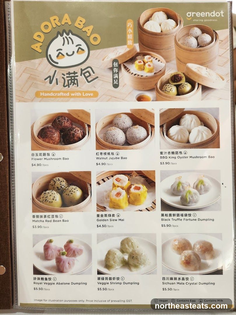 Adora Bao Menu