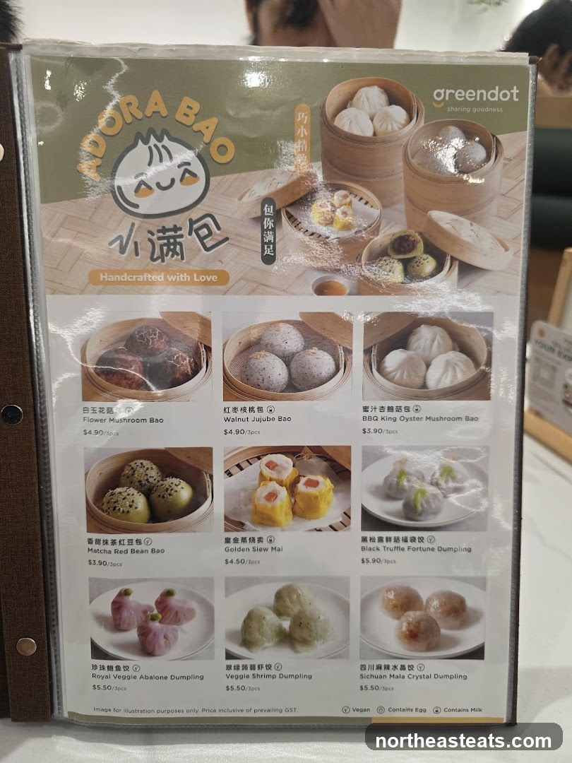 Dora Bao Menu