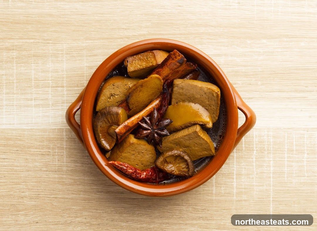 Braised Tofu and Mushrooms