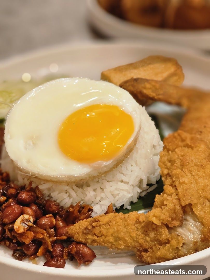 Nasi Lemak with Fried Chicken