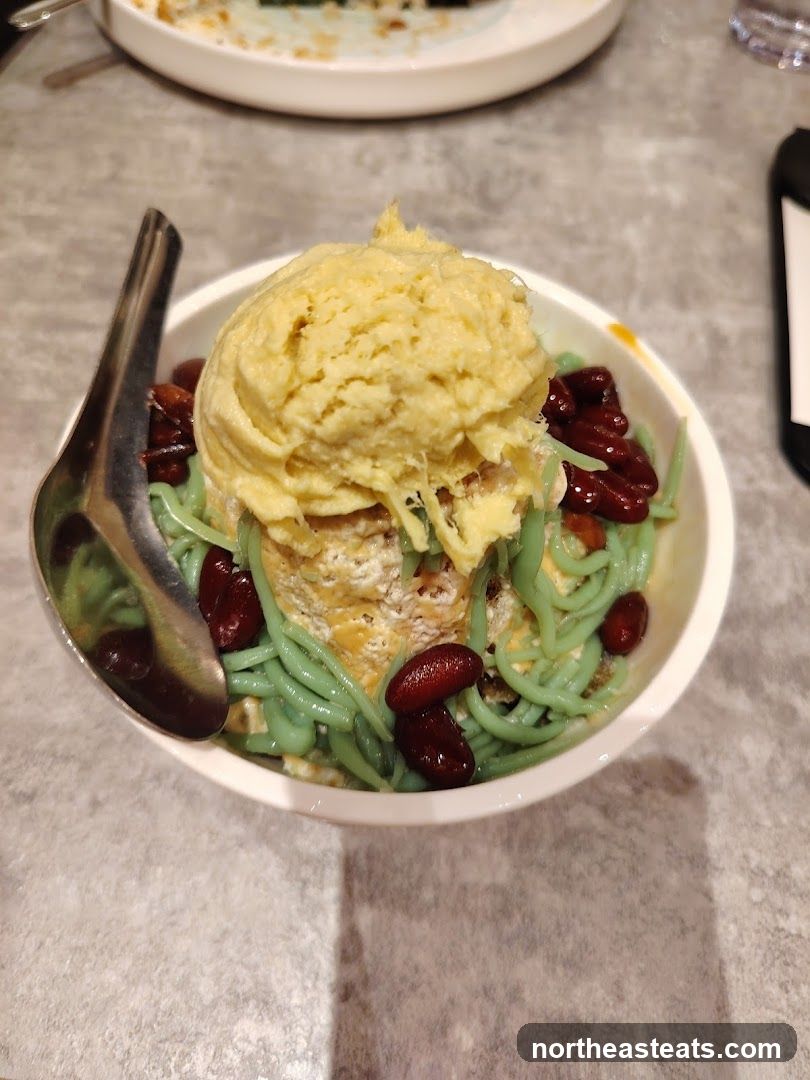 Dessert with Ice Cream and Red Beans