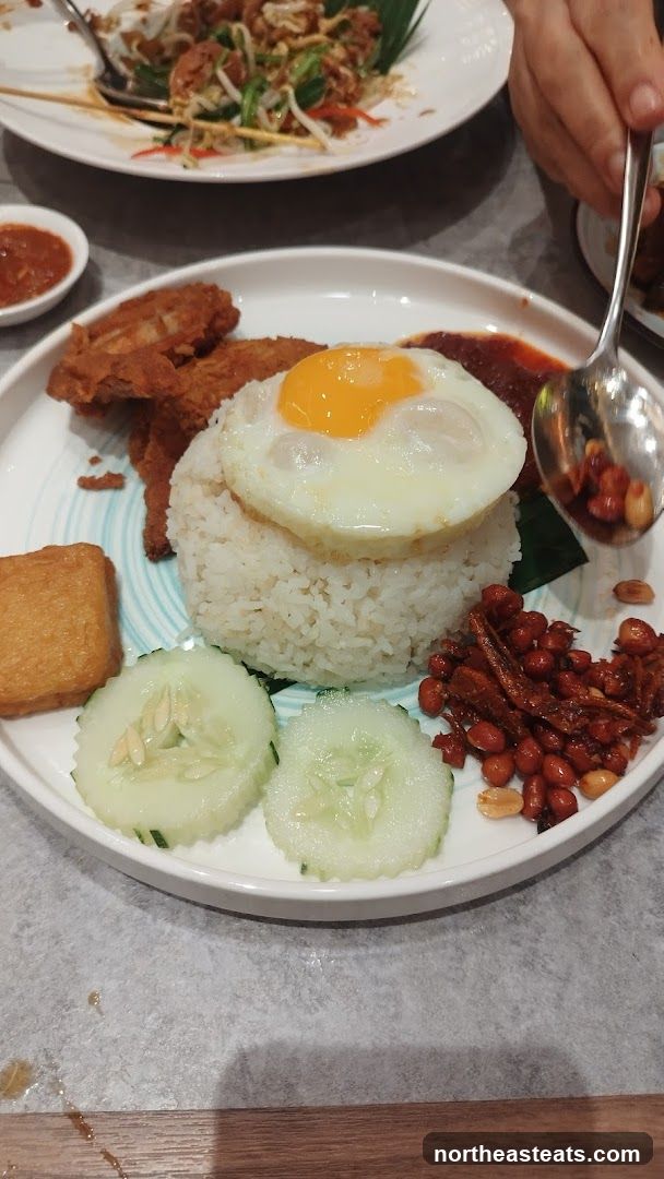 Nasi Lemak with Fried Chicken