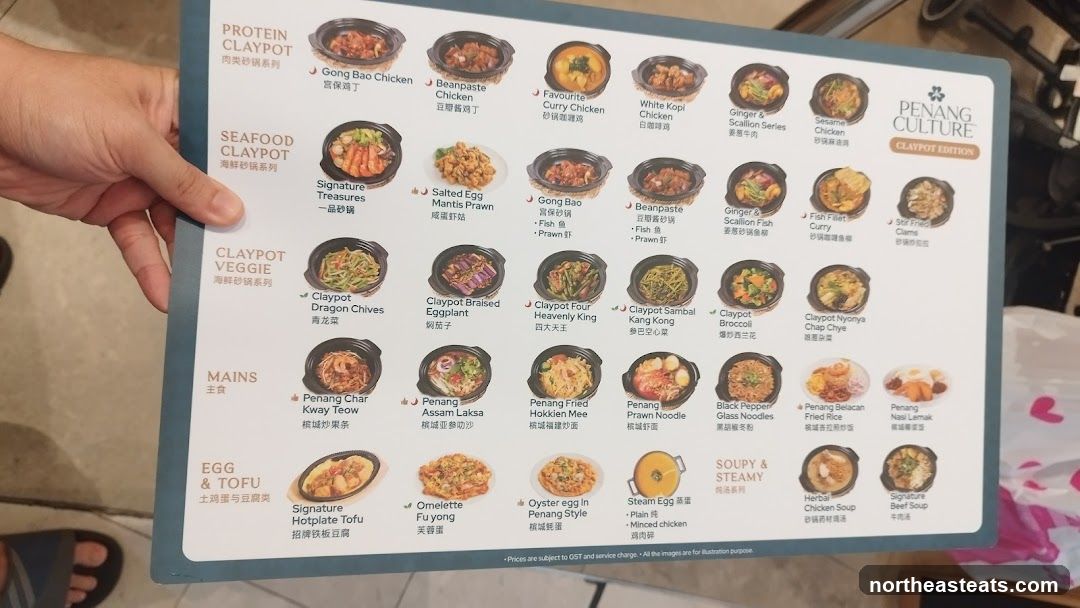 Penang Culture Claypot Edition Menu