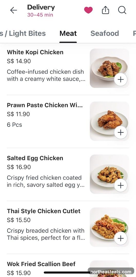 Delivery Menu