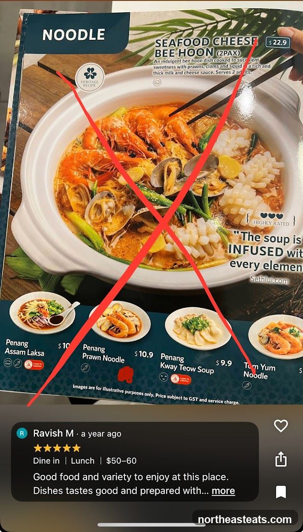 Noodle Menu