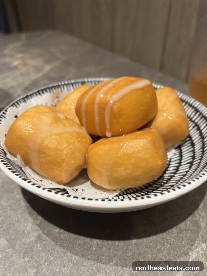 Fried Dough with Sweetened Condensed Milk