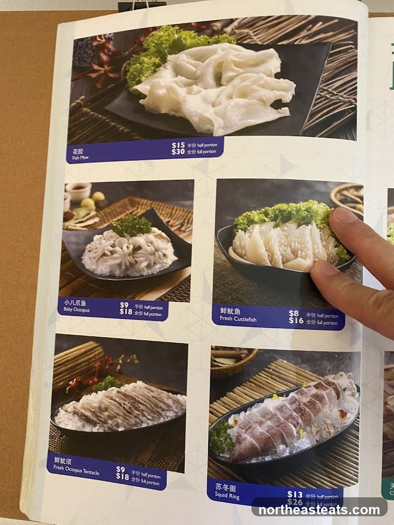 Seafood Menu