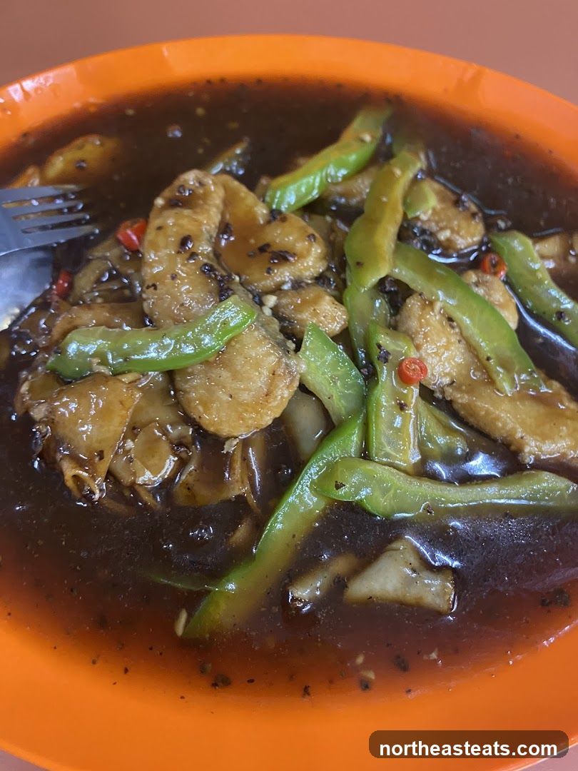Fish with Green Peppers and Black Pepper Sauce