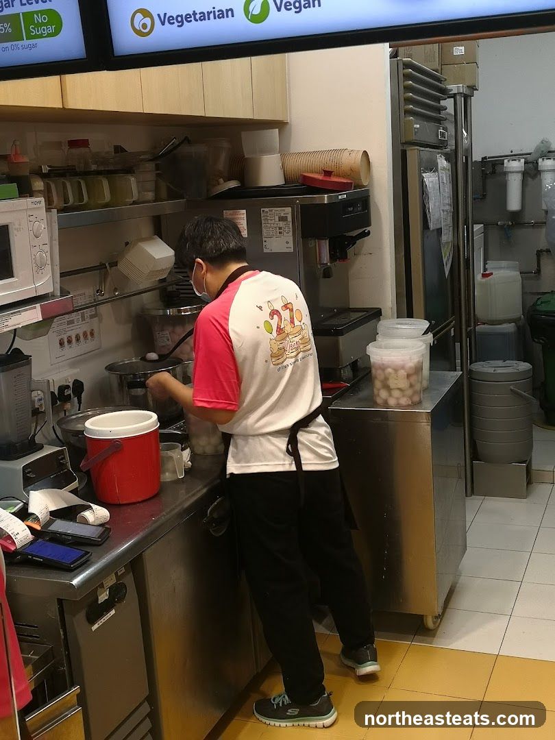 Staff preparing food