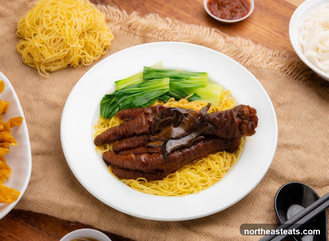 Braised Chicken Feet Noodles