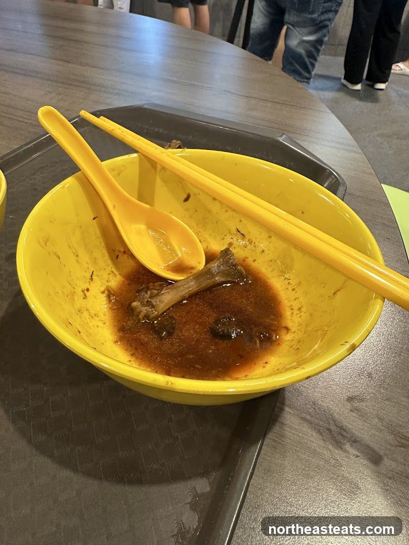 Leftover food in a bowl