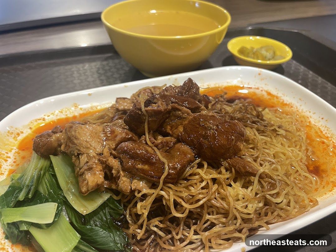 Noodles with Meat and Greens