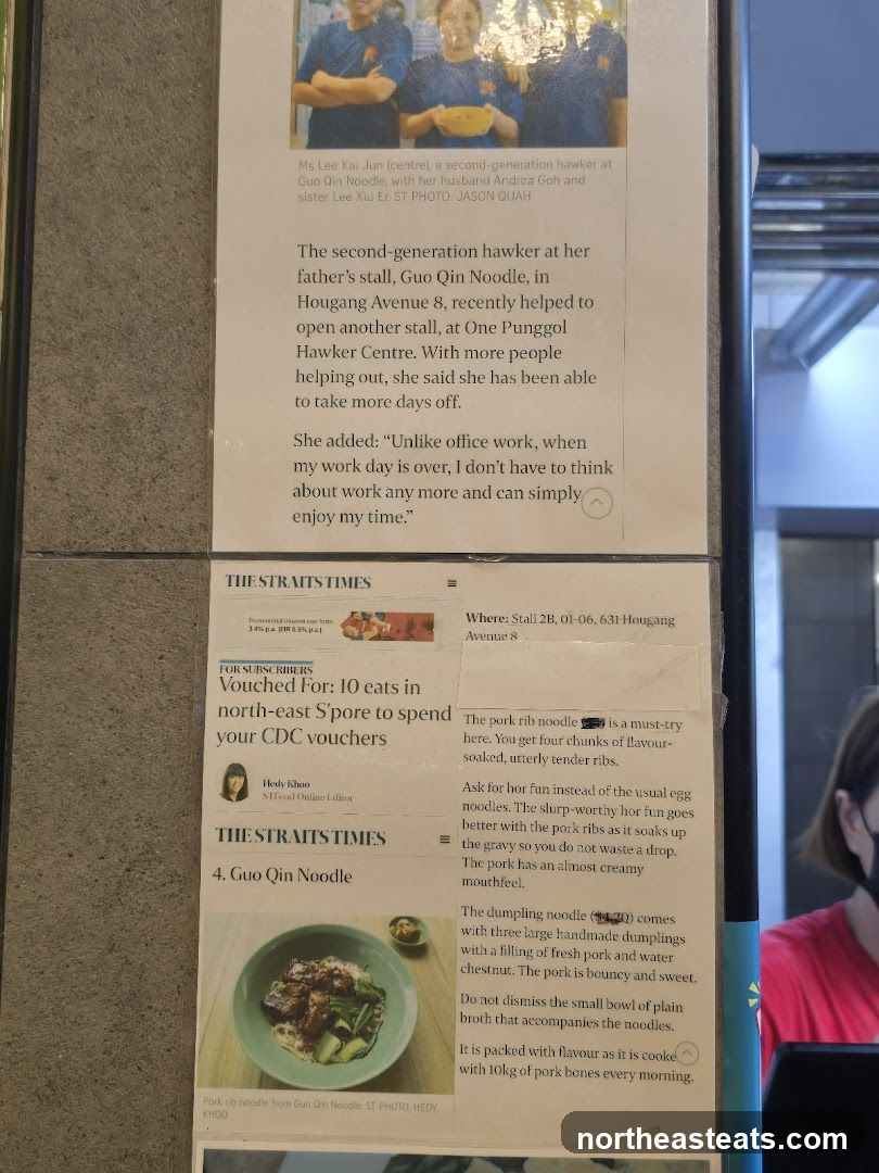 The Straits Times Article on Guo Qin Noodle
