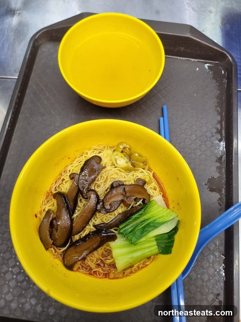 Noodles with Mushrooms and Greens