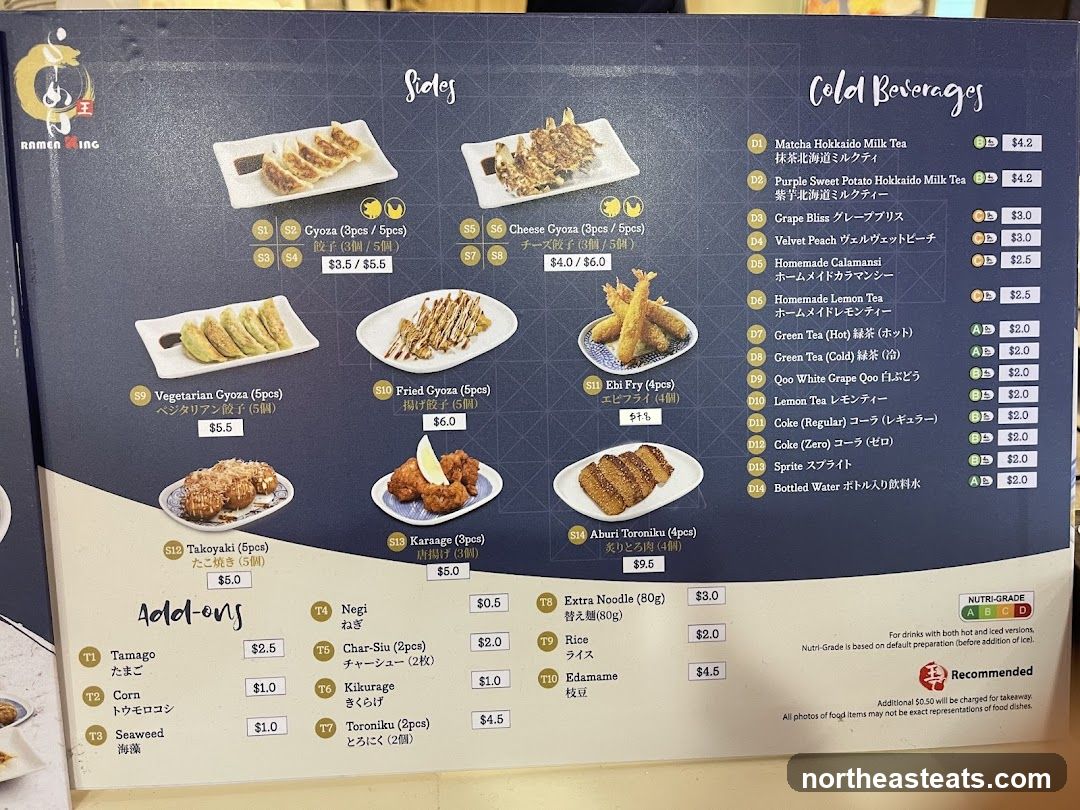 Ramen King Menu