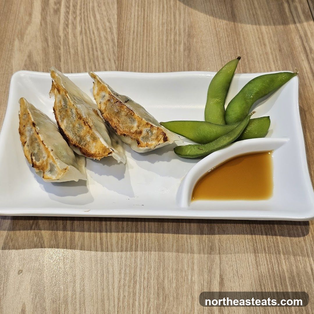 Gyoza and Edamame Appetizer
