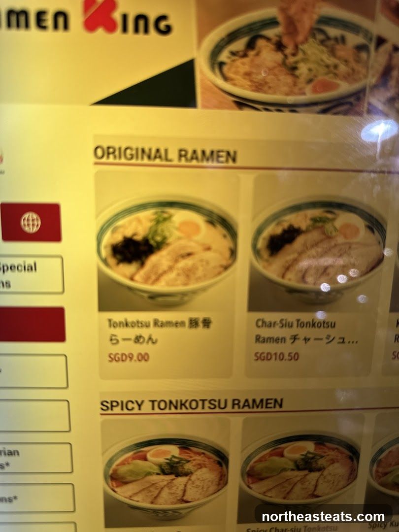 Ramen King Menu